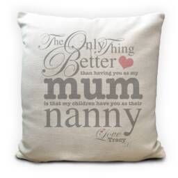 Personalised Mothers Day Cushion Cover Gift - Mum & Grandma Nanny Nan Nanna Grandmother Quote 40cm 16 Inch Heavy Linen - thumbnail 3
