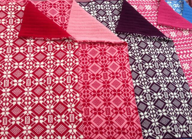 New Born Baby Children Nursery Knit Blanket Scandinavian Latvian Folk Design - image 1