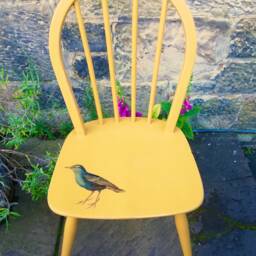 Mismatch Vintage Dining Chairs With Vintage Bird Design - Painted To Order Contact Me Your Postcode For A Shipping Quote - thumbnail 2