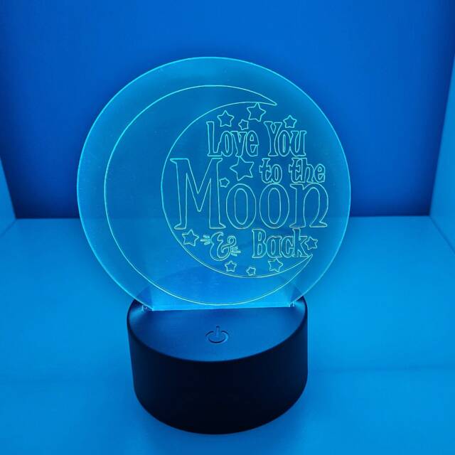 Night Light Love You To The Moon & Back - Etched Colour Changing - image 1