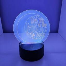 Night Light Love You To The Moon & Back - Etched Colour Changing - thumbnail 4
