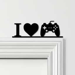 Door Topper I Love Gaming Controller Kids Room Decor Various Colours Sign - Novelty Wall Decor, Frame Art, Decorative Art - thumbnail 1