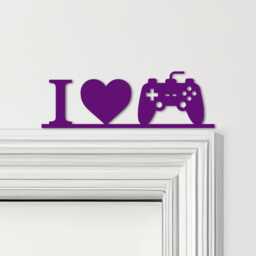 Door Topper I Love Gaming Controller Kids Room Decor Various Colours Sign - Novelty Wall Decor, Frame Art, Decorative Art - thumbnail 4