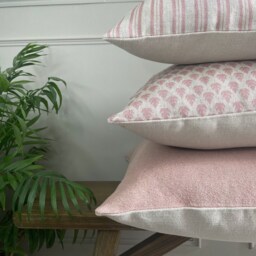 Dusky Pink Cushion Bundle 3 X Linen Covers - thumbnail 2