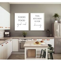 Kitchen Prints, Wall Art, Black & White Print, Home Office, First Coffee Quote, Decor - thumbnail 2