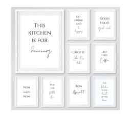 Kitchen Prints, Wall Art, Black & White Print, Home Office, First Coffee Quote, Decor - thumbnail 1