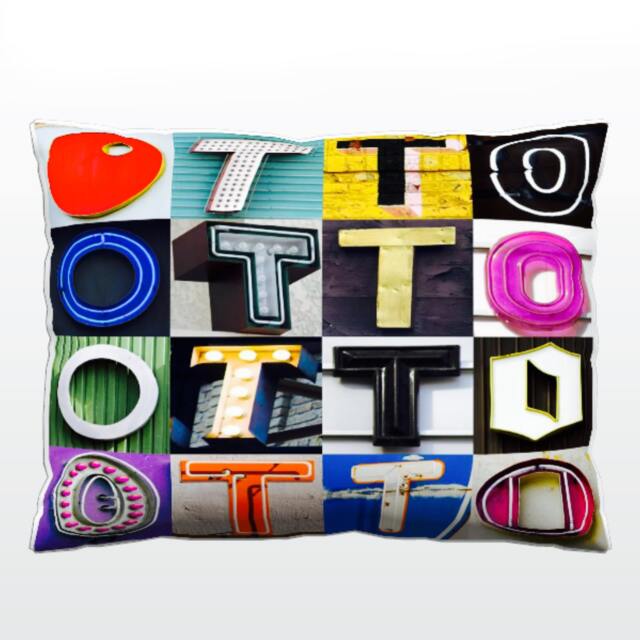 Personalized Pillow Featuring Otto in Photos Of Sign Letters Custom Couch Cushions Colorful Pillows Photo Pillow Sofa Pillows