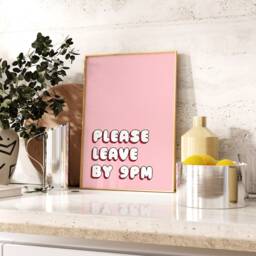 Please Leave By 9Pm - Hallway Print Above The Door Decor Aesthetic Wall Home Art Funny - thumbnail 2