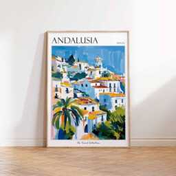 Andalusia Travel Poster Spanish Village Art Print - thumbnail 3