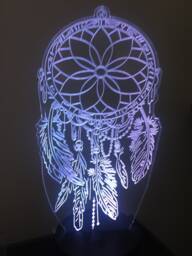 Dreamcatcher 3D Personalised Smart App Control Night Light Bluetooth, Music, 7&16M Colour Mobile App , Gift Led Lamp