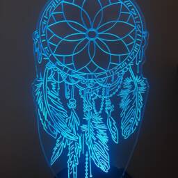 Dreamcatcher 3D Personalised Smart App Control Night Light Bluetooth, Music, 7&16M Colour Mobile App , Gift Led Lamp - thumbnail 4