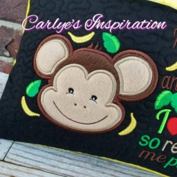 Monkeys Love Bananas Bundle Storybook Pillow Designs - 5x7 Design Includes 2 Digital Designs Monkey Applique - thumbnail 3