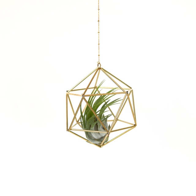 Air Plant Holder, Himmeli Icosahedron 01, Modern Hanging Planter, Hanger, Air Geometric Home Decor Gift - image 1