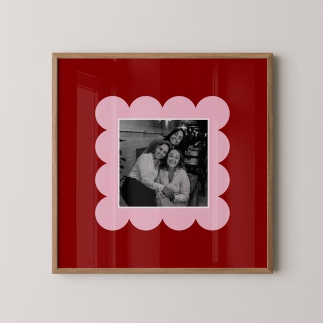 Personalised Photo Mat Polaroid Mount Style Print - Custom Gift Photobooth Keepsake Wall Art For Family, Couple, Baby Decor - image 1
