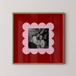 Personalised Photo Mat Polaroid Mount Style Print - Custom Gift Photobooth Keepsake Wall Art For Family, Couple, Baby Decor - thumbnail 1