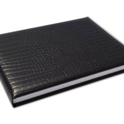 Croc Grained Leather Address Book A5 - Handmade in England - thumbnail 2