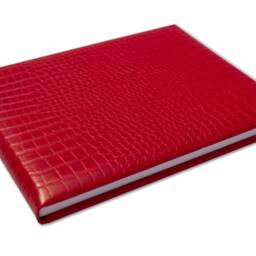 Croc Grained Leather Address Book A5 - Handmade in England - thumbnail 3