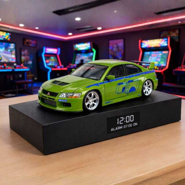 Mitsubishi Evo Vii Car Alarm Clock - Realistic Engine Sound, Handmade, Enthusiast Gift - image 1