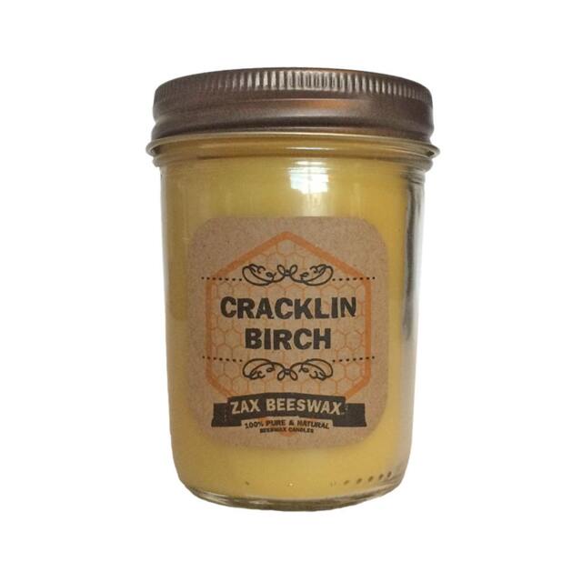 Cracklin Birch Scented Beeswax Mason Jar Candle - 8 Oz
