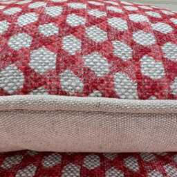 Cushions Made in Fermoie Wicker Luxury Designer Decorative Red Linen Cushion Pillow Throw Cover - thumbnail 3