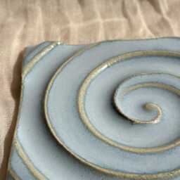 Sky Blue Soap Dish, Rectangular Bathroom Tray, Handmade Kitchen Pottery, Household Holder, Thrown Textured Dishes - thumbnail 2