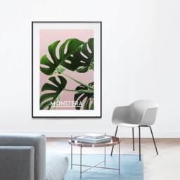 Monstera - Modern Print, Botanical Poster, Green Leaves Poster - Home Decoration Wall Art Mdrn Home - thumbnail 2