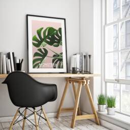 Monstera - Modern Print, Botanical Poster, Green Leaves Poster - Home Decoration Wall Art Mdrn Home - thumbnail 3