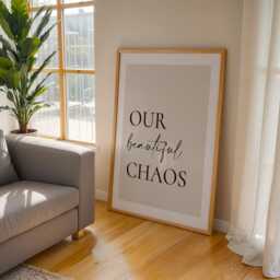 Our Beautiful Chaos Print, Minimalist Home Poster, Hallway Art, Wall Decor, Modern Unique Home Prints - thumbnail 2