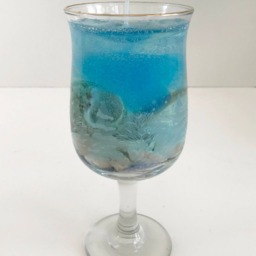 Jasmine Scented High Density Seascape Gel Candle in Glass Pedestal Cup - thumbnail 4