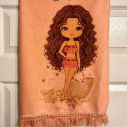 Personalized Character Beach Towel Custom Hair, Eye, Skin Color - thumbnail 4