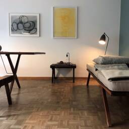 Wooden Stool Living Room Bedroom Handmade Porch Scandinavian Design Retro Look Vintage Bench - thumbnail 3