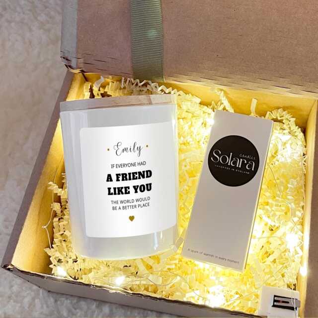 Personalised Friendship Scented Candle Gift Set, Best Friend Candle, Appreciation, Thoughtful Birthday Christmas Present - image 1