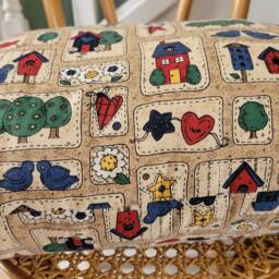Birdhouse Print Throw Pillow, Farmhouse Decor - 20x16 - thumbnail 3