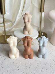Pregnant Body Soy Wax Candle Vegan Goddess Torso - thumbnail 1