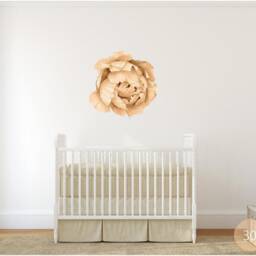 Orange Peony #23 Removable Fabric Wall Decal Individual Blooming Peonies Baby Girl Room Nursery Decor - Customize Your Own Sticker Set - thumbnail 2