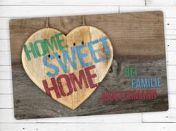 "Doormat With Name, Individually ""Home Sweet Home"