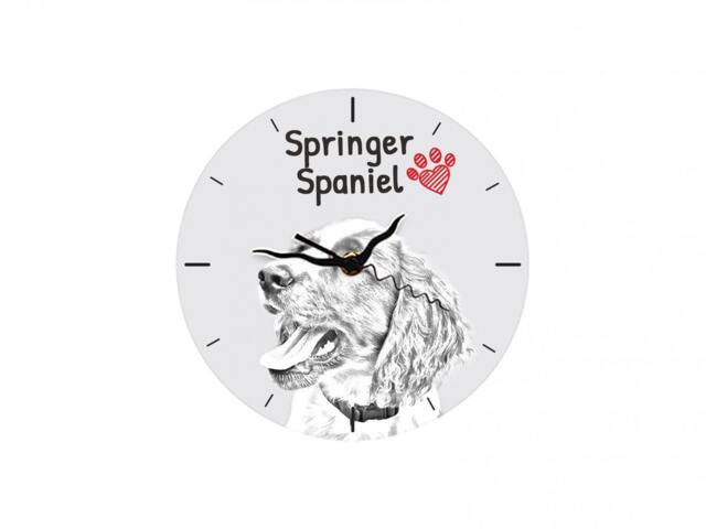 Springer Spaniel, Free Standing Mdf Floor Clock With An Image Of A Dog - image 1