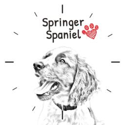Springer Spaniel, Free Standing Mdf Floor Clock With An Image Of A Dog - thumbnail 2