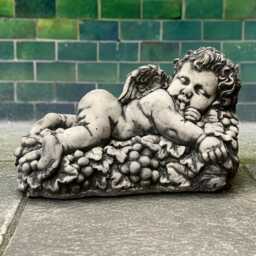 Outdoor Angel Figure Concrete Baby Statue Cement Sleeping Sculpture Stone Memorial Children Ornament Easter Lover Gift Yard Art - thumbnail 3
