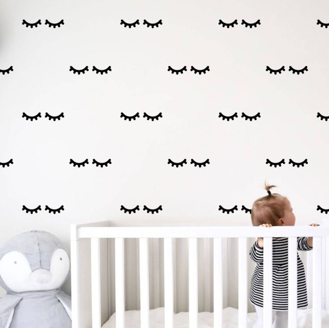 Set Of Sleepy Eyes Wall Decals, Vinyl, Stickers - Multiple Colors, Sizes & Quantities Available - image 1