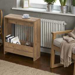 Modern Side Table With Magazine Rack Storage, Slim End Table, Living Room Furniture - thumbnail 2
