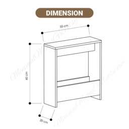 Modern Side Table With Magazine Rack Storage, Slim End Table, Living Room Furniture - thumbnail 4
