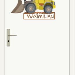 "Wall Sticker ""Bulldozer Door Sign" - thumbnail 4