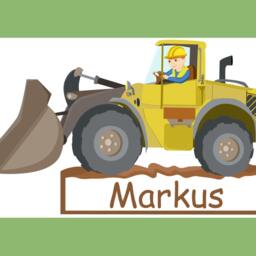 "Wall Sticker ""Bulldozer Door Sign" - thumbnail 3