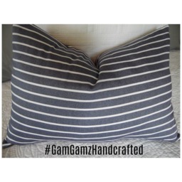 Denim Look Twill Stripe.pillow Cover.slipcover.toss Pillow.lumbar Pillow.blue.white.farmhouse.bedroom.living Room Decor Pillow.soft.nautical - thumbnail 3