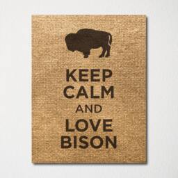 Keep Calm & Love Bison - Fine Art Print Choice Of Color Purchase 3 Receive 1 Free Custom Prints Available - thumbnail 2