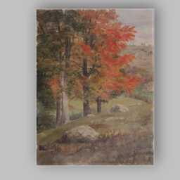 Autumn Forest Trees Warm Rustic Landscape Oil Painting Canvas Wall Art Print Decor Picture Ready To Hang - thumbnail 1