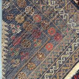3x5 Accent Rug - Navy Blue & Red Tribal Design Hand-Knotted Wool Rug, Vegetable Dyed, Perfect For Living Room, Bedroom, Kitchen, Kids Room - thumbnail 4