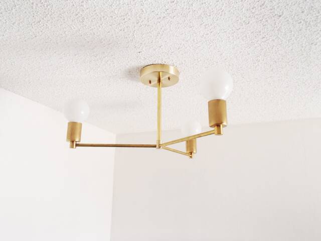 Modern Brass Light - Flush Mount Minimalist Cluster Bedroom Kitchen Dining Room Living Bathroom Ul Listed - image 1