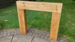 Square Box Style Fire Surround Hand Made Rustic Bespoke To Order - thumbnail 1